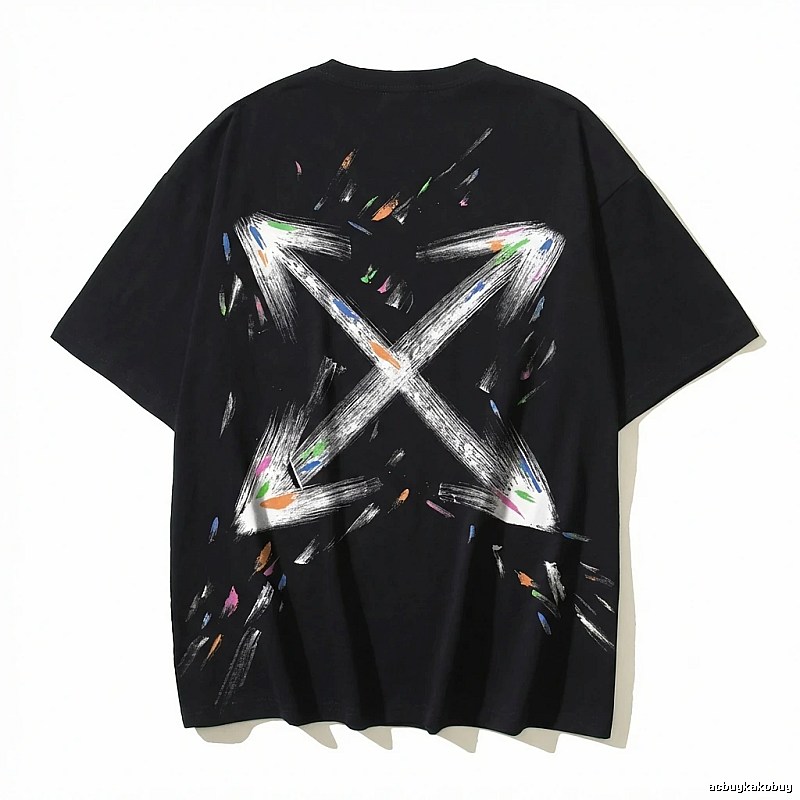Off-White Graffiti Style Black T-shirt