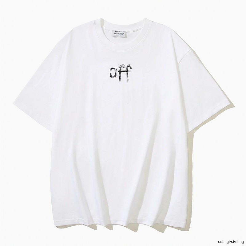 Off-White minimalist style white T-shirt
