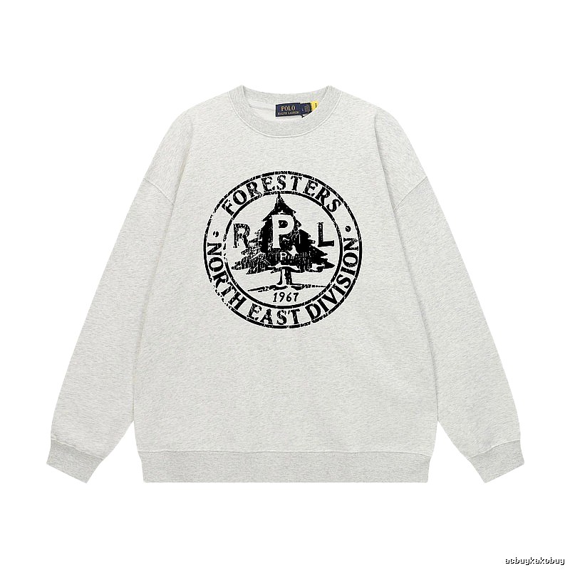 Ralph Lauren grey-toned retro-style sweatshirt