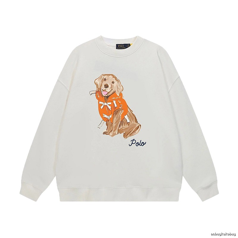 Ralph Lauren Polo Cute Pet Style White Sweatshirt