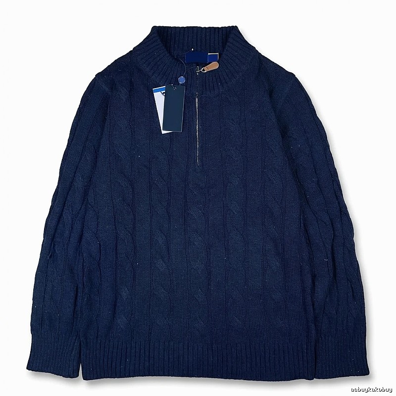 Ralph Lauren retro-style navy blue sweater