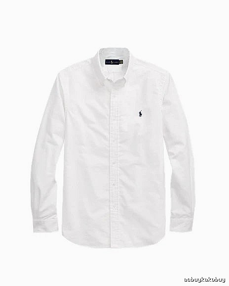 Ralph Lauren White Button-Down Shirt Casual Layering