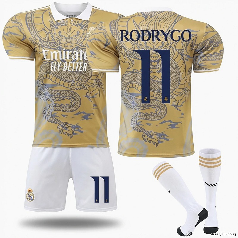 Real Madrid's dragon-patterned golden jersey