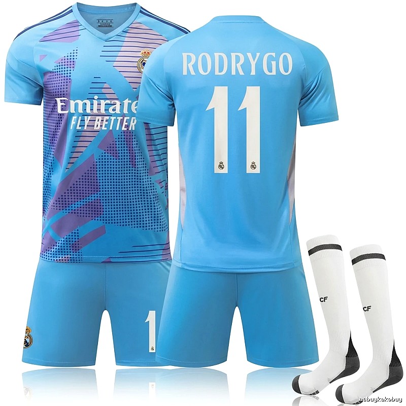 Real Madrid's Rodrygo-style blue jersey