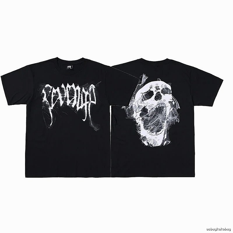 Revenge Black Skull Graphic T-Shirt Weekend Wear