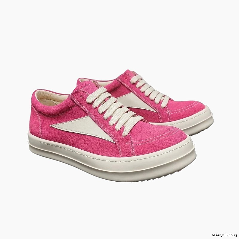 Rick Owens casual style rose red sneakers