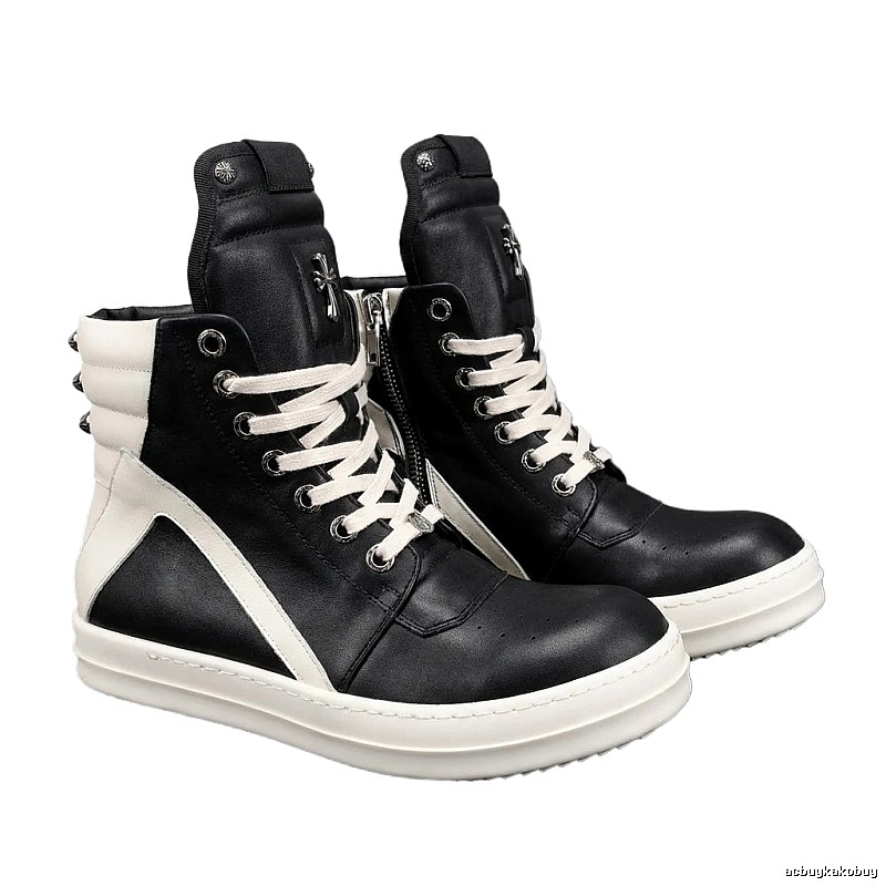 Rick Owens high-top dark-style black boots