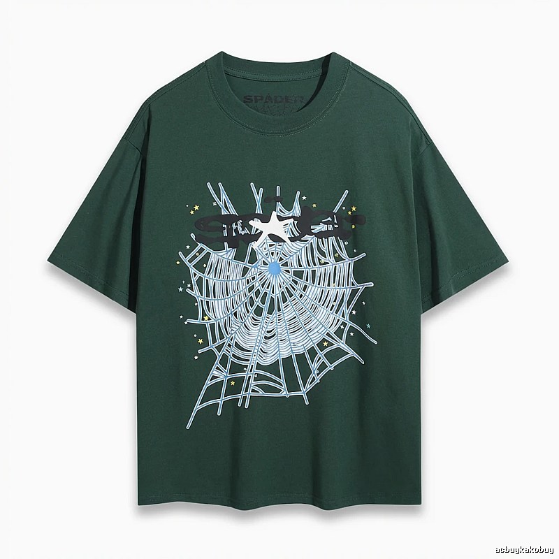 Sp5der Spider Web Print Short-Sleeve T-Shirt