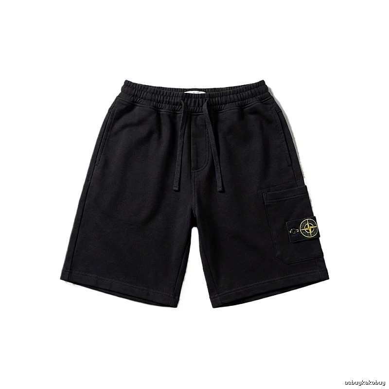 Stone Island functional style black shorts