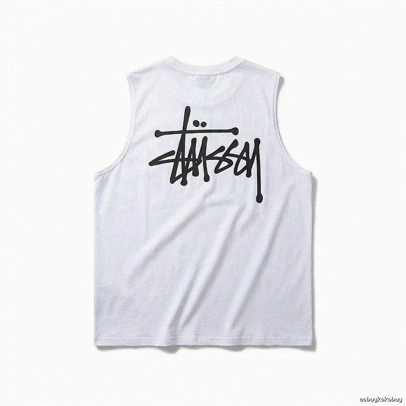 Stussy basic simple white vest