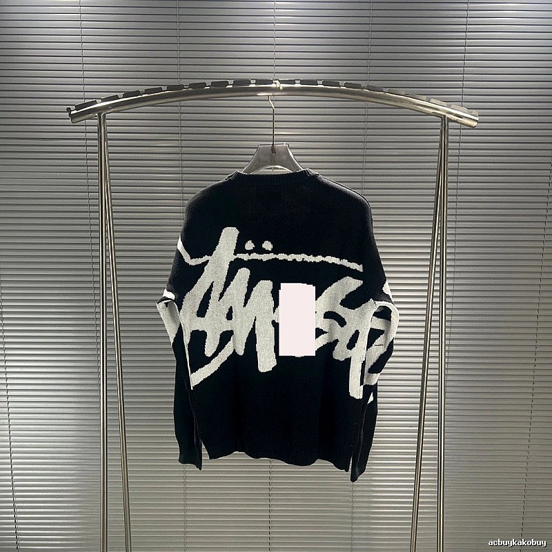 Stussy Black Swirl Graphic SweatShirt Weekend Wear