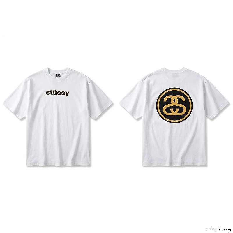 Stussy classic simple white T-shirt