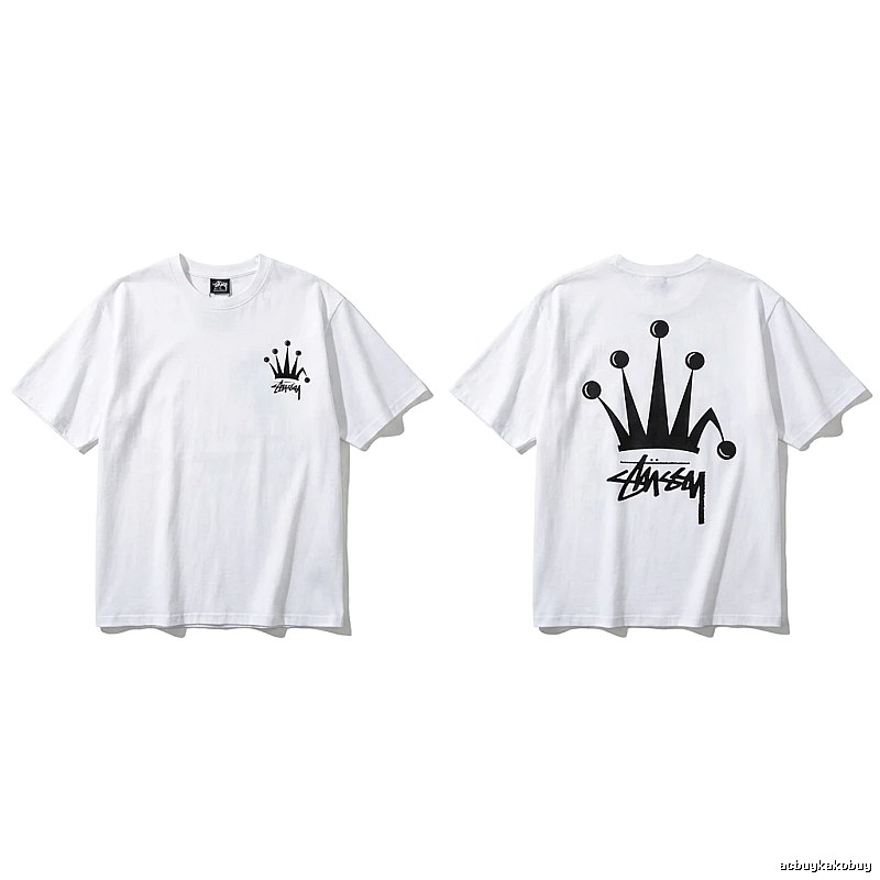 Stussy Crown Trendy Brand White T-shirt