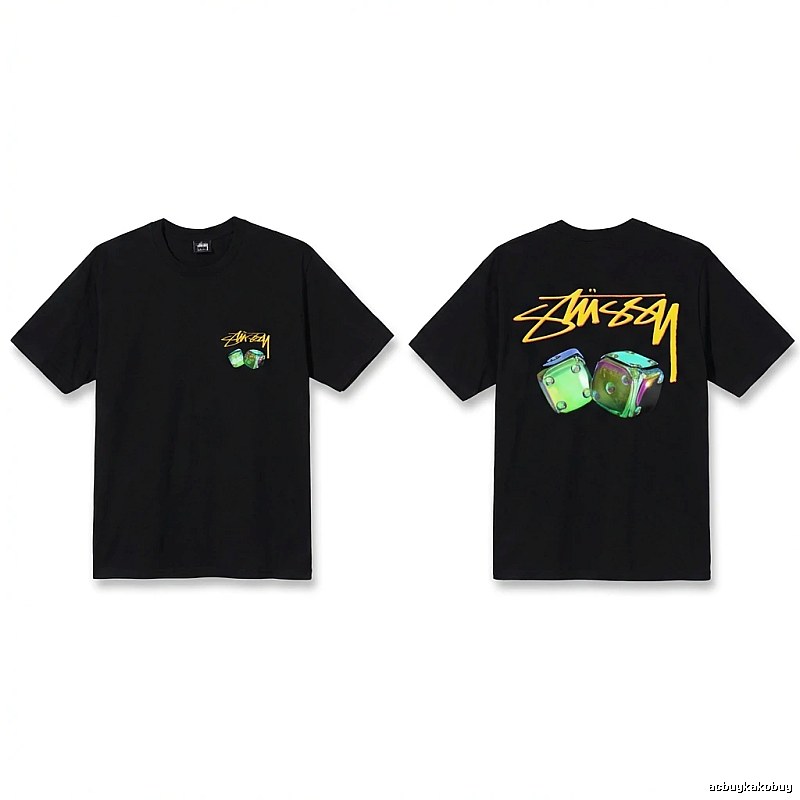Stussy Dice Print Black T-shirt