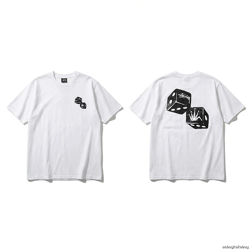 Stussy Dice Print White T-shirt