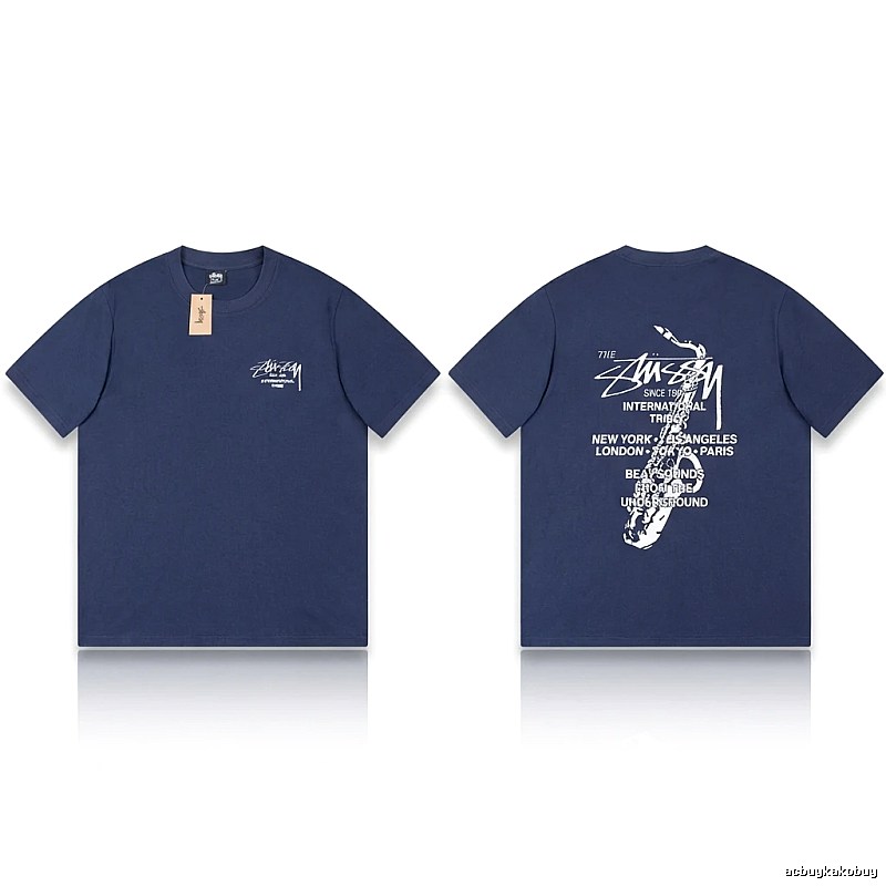 Stussy International Tribal Style Navy Blue T-shirt