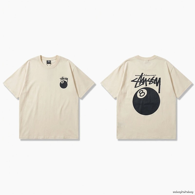Stussy No.8 Ball Series Retro-Style T-Shirt