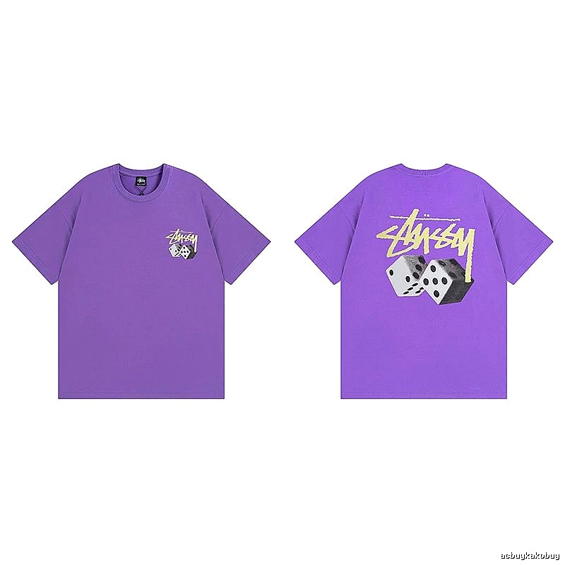 Stussy Purple Spider Graphic T-Shirt Campus Look Logo