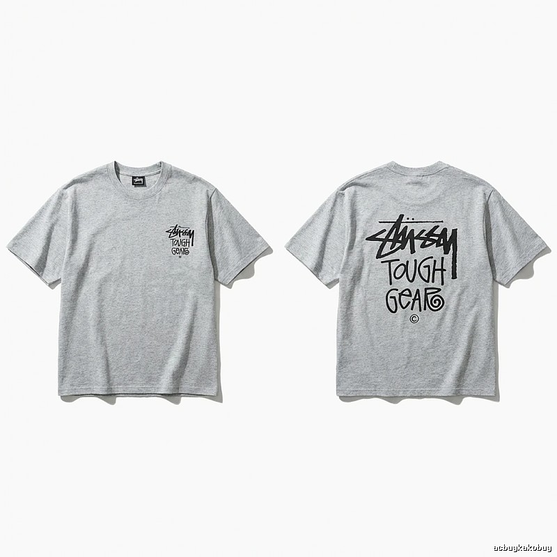 Stussy Tough Gear series grey T-shirt