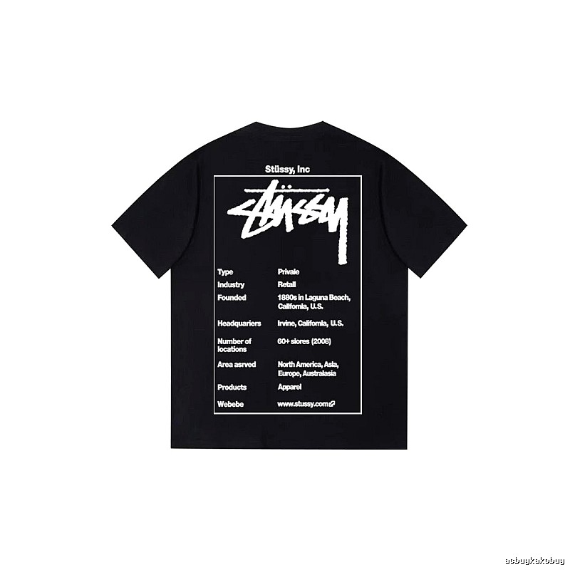 Stussy Travel Graphic T-shirt Black White Stussy with Modern Look