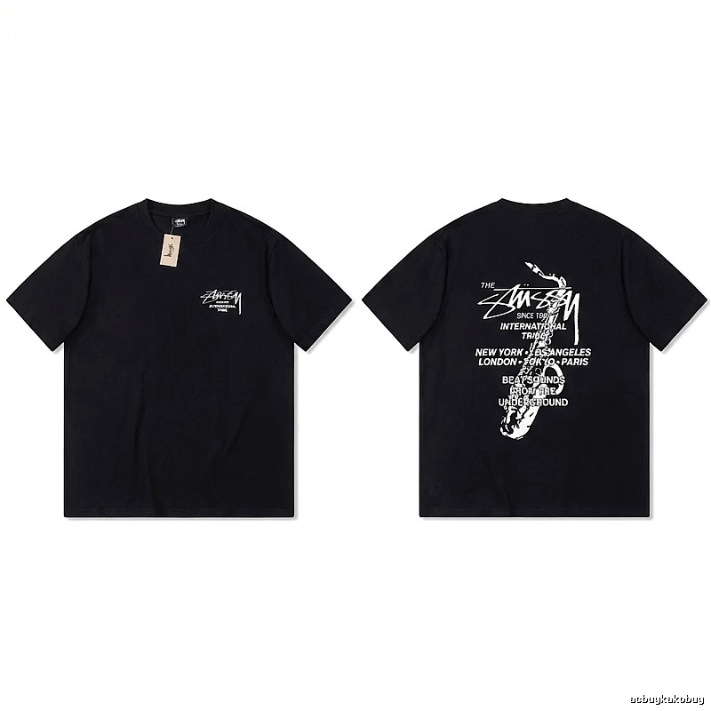 Stussy trendy and cool style black T-shirt