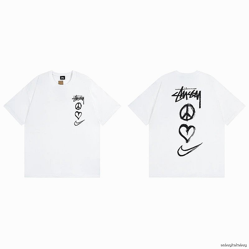 Stussy White Spider Graphic T-Shirt Logo Detail