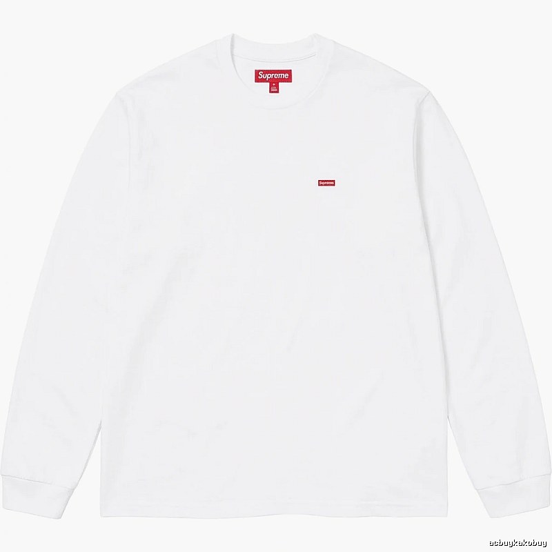 Supreme basic simple white long-sleeve