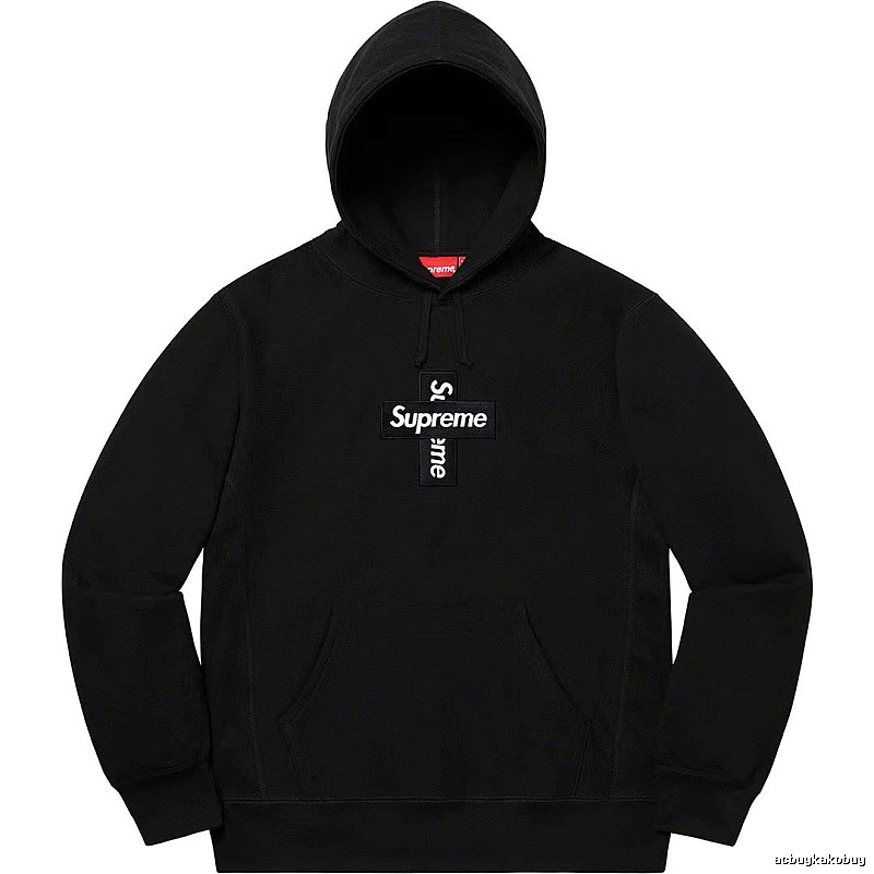 Supreme Lightweight Logo hoodie Gray Red Oversized for Trend Styling