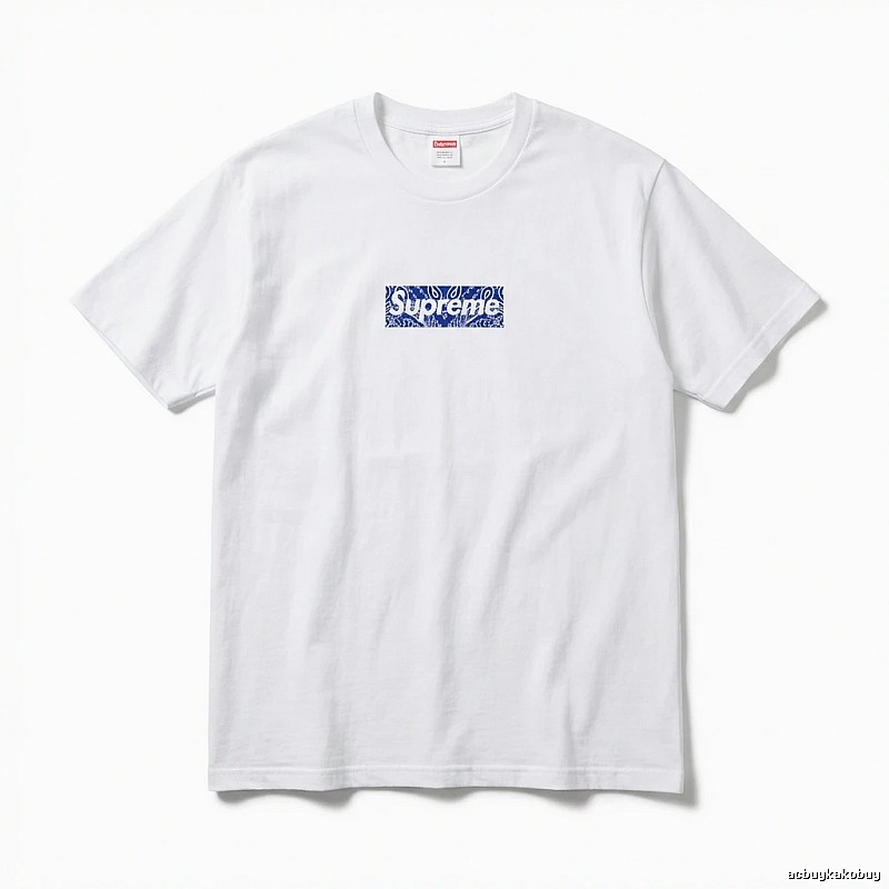 Supreme Print Simple White T-shirt