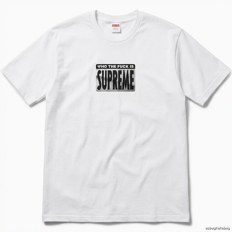 Supreme - printed trendy brand white T - shirt