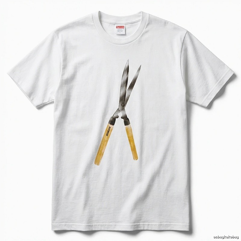 Supreme Scissors Print White T-shirt