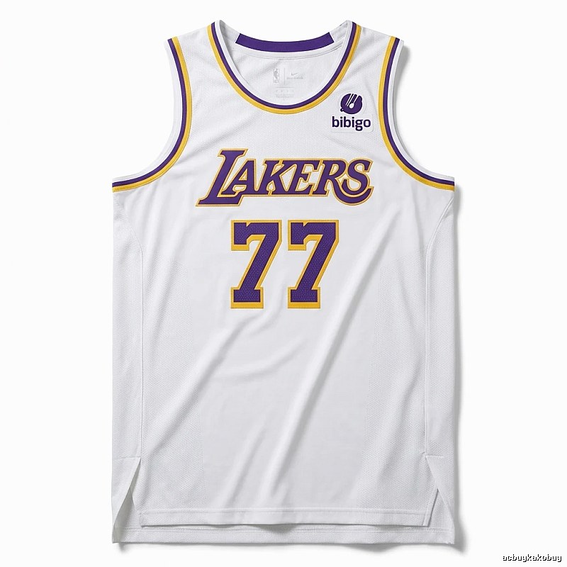 The No. 77 white basketball jersey of the Mavericks.