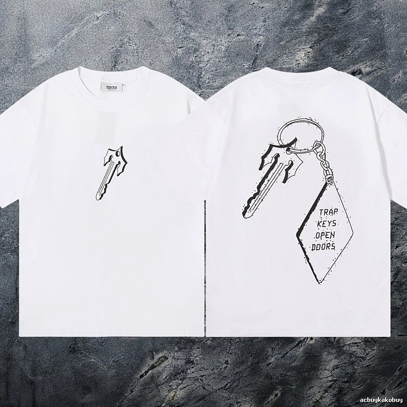 Trapstar Casual Keys graphic T-shirt Black White Key for Streetwear Looks