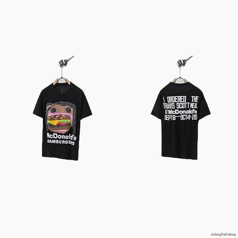 Travis Scott x McDonald's Co-branded Printed Black T-Shirt