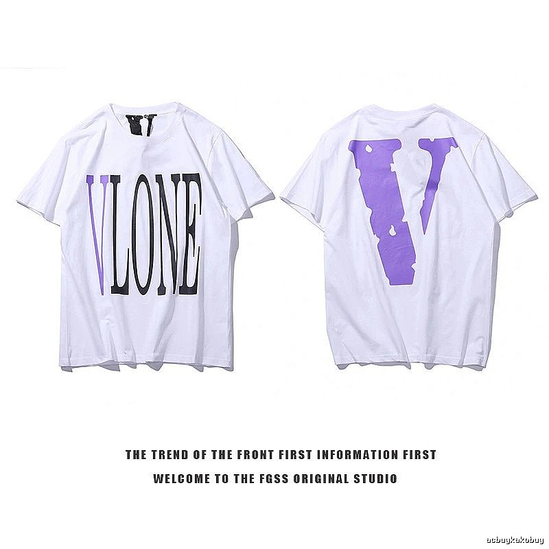 Vlone Compact Logo T-shirt Black Purple Vlone for Smart Casual Looks
